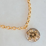 Bold Antique Bee Chain Necklace