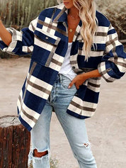 Classic Plaid Button Flannel Shacket