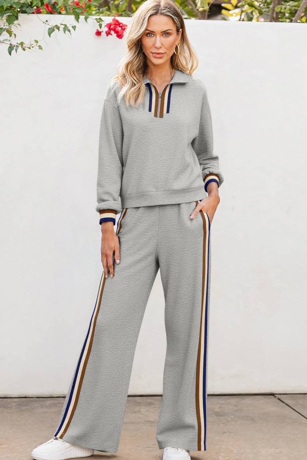Striped Patchwork Loose Pant