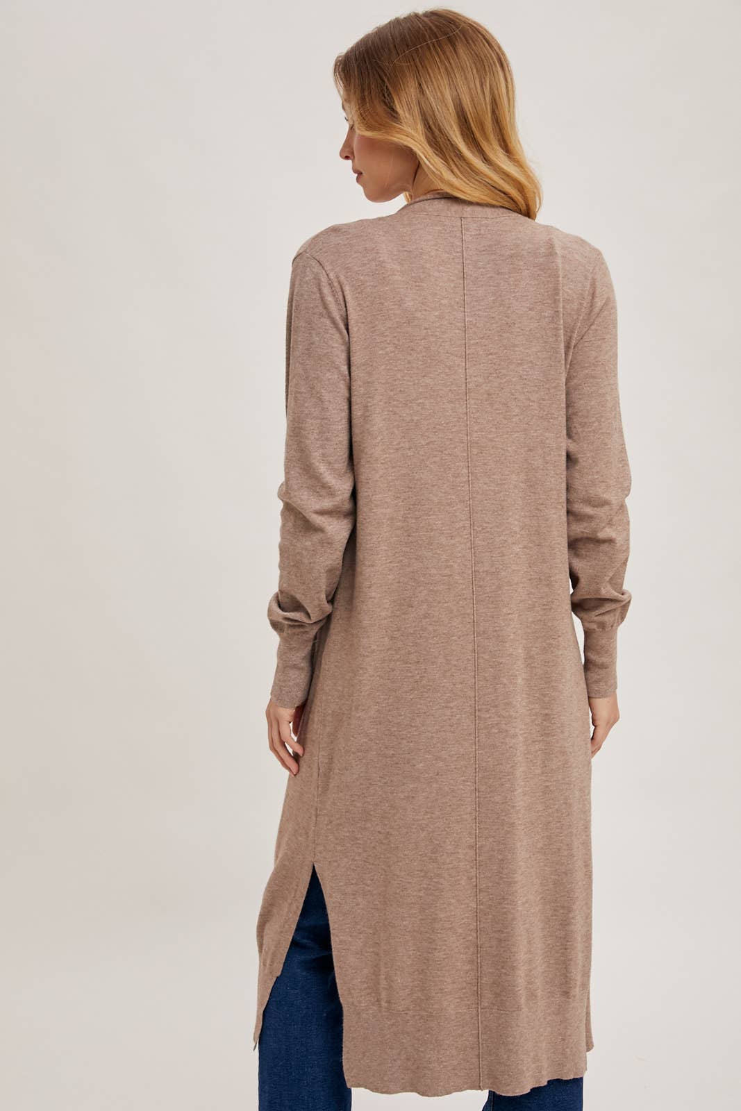 Longline Open Front Cardigan