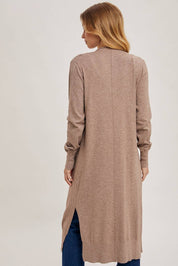 Longline Open Front Cardigan